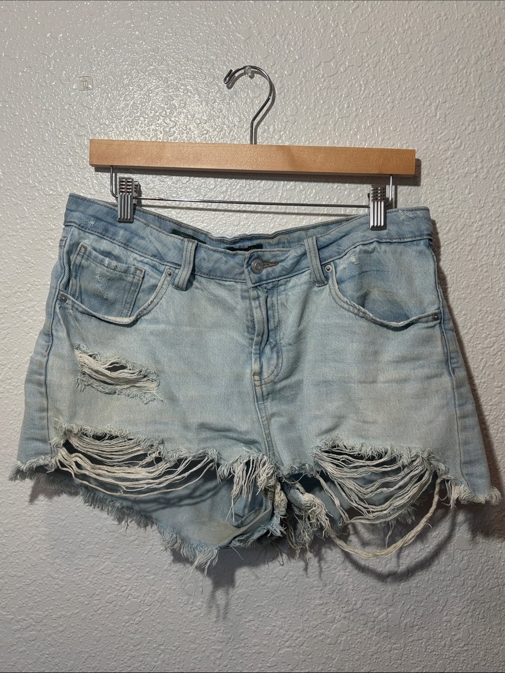 wild fable Light Blue Distressed Denim Cutoff Shorts